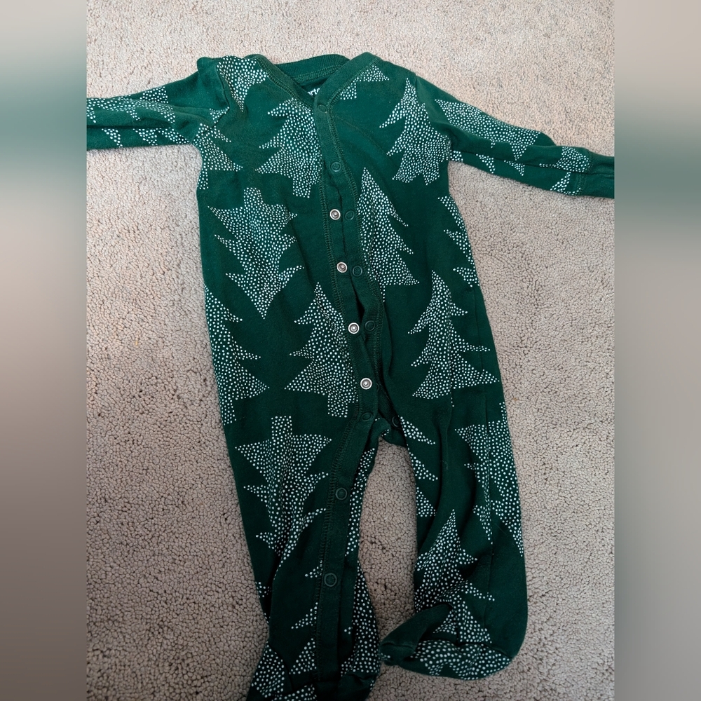 Carter's 6month green tree button up sleeper